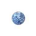 A set of two blue and white porcelain buoyant ceramic balls