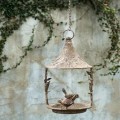 American Country Vintage Wrought-iron Hanging Bird Feeder