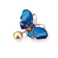 Antique Bronze Color Enamel Butterfly Brooch