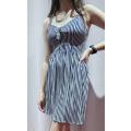 Stripy H&M viscose summer dress - size 8