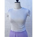 white crop top t-shirt (size small RT)