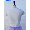 white crop top t-shirt (size small RT)