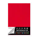 Self Adhesive Felt - A4 X 5 Sheets RED