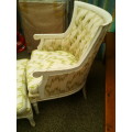 Vintage Chair with Footstool (possibly Queen Anne)