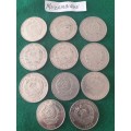 13 x Mozambique coins