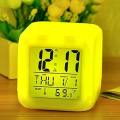 LOF Lords of Fashion LED Color Changing Digital Alarm Clock with Date Time and Temperature