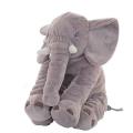 Stuffed Elephant Plush Pillow - Grey