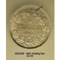 ZAR 1 shilling 1892 AU55 = EF+