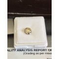 APPRAISED VALUE **$3232**1.01 CT CERTIFIED NATURAL FANCY GRAYISH GREENISH YELLOW ROUND CUT LOOSE DIA