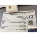 APPRAISED VALUE **$3232**1.01 CT CERTIFIED NATURAL FANCY GRAYISH GREENISH YELLOW ROUND CUT LOOSE DIA