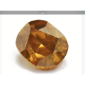 0.41 Carat Fancy Deep Brown Orange Diamond Natural Untreated Color Loose Cushion