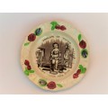 Staffordshire Embossed Frolics of Youth Antique Child`s Plate Gift For Kids c1860 England Rare