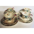 Royal Cauldon Creamer Teacup Side/Tea Plate Saucer Egg Cup/Jam Jar Victoria Pattern England c1920-38