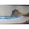 H. Anderson Signed Hangberg Hout Bay Original Watercolour Painting Framed South African Art Seascape