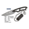 Smith Wesson Neck Knife Fixed Blade With Sheath Silver - 3 AVAILABLE!!
