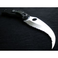 C12GS Folding Knife, 4-1/8" Serrated Blade, Black G10 - Last 1 available!!
