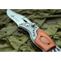 718 Assisted Opening Knife Pocket 440 Blade Wood Handle With LED Light - 5 Available!!