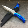 Columbia K609 Blue Handle Survival Camping Tactical Bowie Hunting knife - LAST 2 AVAILABLE!!