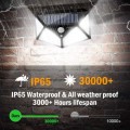 100 LED Solar Powered PIR Motion Sensor Wall Light Outdoor Garden Lamp 3 Modes - 50 Available!!