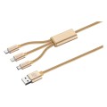 Bounce Cord Series 3-in-1 Charge Cable - Gold