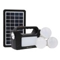 Switched Power Station, Rechargeable, USB Phone Charging with Solar Panel  - Black
