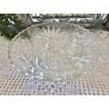 Vintage etched glass bowl