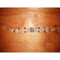 Steel Swarovski  & fresh water pearls bracelets