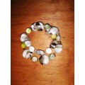 Seashells & fresh water pearls bangles