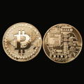 High quality Gold Plated Bitcoin Token Collectible BTC Coin