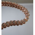 Rose Gold and Crystal Roman Style Bracelet