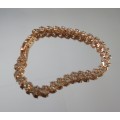 Rose Gold and Crystal Roman Style Bracelet