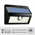 45 LED Solar Power Wall Light, PIR Motion Sensor, Waterproof, Night Sensor & Eco-friendly