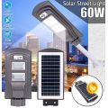 60W LED Solar Power Street Light, PIR Motion Sensor, Waterproof, Night Sensor