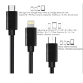 3-in-1 Charge Cable - Micro USB - Lightning - Type-C