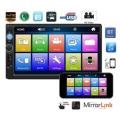 7" TOUCH SCREEN CAR MP5 PLAYER - DOUBLE DIN - USB - BLUETOOTH - REVERSE CAMERA INPUT - MIRROR LINK
