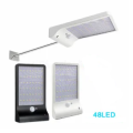 48 LED Waterproof Solar Powered Motion Sensor Wall Light with Mounting Pole - 450 Lumen