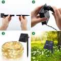 FESTIVE SEASON ARRIVAL - 100 LED Solar Charged Fairy String Lights - Multi Color with Controller