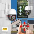 4K Outdoor Surveillance Camera - Wi-Fi - IR Night Vision - Water Resistant - 2 Way Audio - 4K