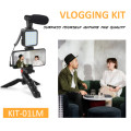 Complete Video Vlogging Kit - Microphone - 36 LED Light - Tripod Phone Holder - Remote Control