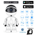 5MP Portable Smart Wifi Robot IP / Nanny Camera - Two Way Audio - HD - Motion Detection