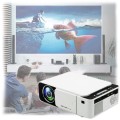 Portable LED HD Multimedia Projector - LCD Image System - Built-In Speaker - Multiple Interfaces