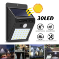 30 LED Solar Power Wall Light, PIR Motion Sensor, Waterproof, Night Sensor & Eco-friendly