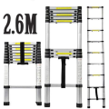 2.6m Aluminium Telescopic Ladder - Compact Design - Light Weight