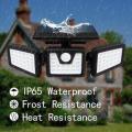 30W LED Solar Flood Light - 3 Adjustable Heads - 3 Modes - 2400mAH battery