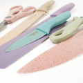 6 Piece Non-Stick Kitchen Knife Set  Pastel