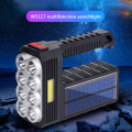 Solar + USB Charged Multifunctional Searchlight - 8 LED + COB - 3 Modes - Super Bright