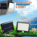 56 LED Solar Powered Motion Sensor Flood Light - 120° Wide Angle - Separate Solar Panel