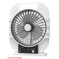 Goldair 8` Rechargeable Box Fan - 3 ABS Blades - Li-Battery - LED Light