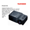 Telefunken Projector with DVD Player - Up to 150inch Projection Size