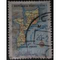 Mozambique  1954 Map of Mozambique 20C used